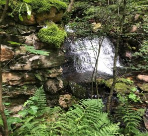 The first of the terraced waterfalls, you will meet dozens of them on the way