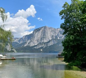 Trisselwand from the lake in Altaussee
