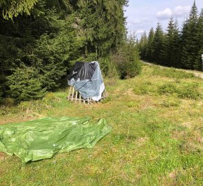 Day 3 - Modrava > Strážné - When the sun comes out, I have to dry - the tent is wet every night