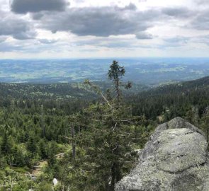 Day 4 - Strážné > Plešné jezero - View from Třístoličník towards Germany