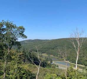 View of the Koryčany Dam from the castle