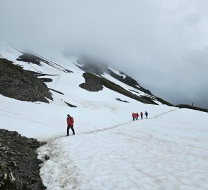 The road below the peak.