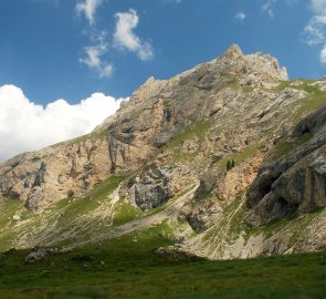 Masiv hory Colac 2 715 m n. m. v Dolomitech
