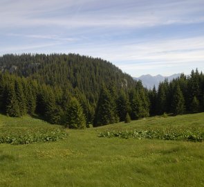 Hora Slemä během výstupu na horu Ohniště