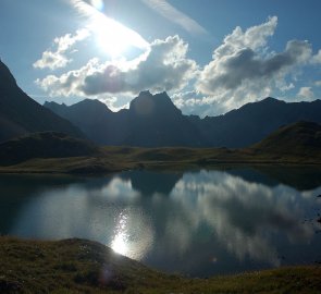 Jezero Untere Seewi See v Lechtálských Alpách
