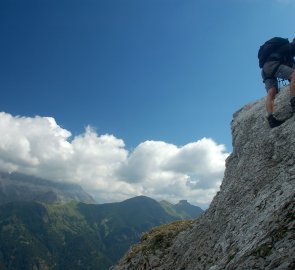 Ferrata  dei Fianzieri na hoře Colac v Dolomitech