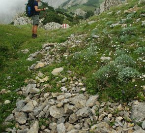 Postup po hřebeni k hoře Kahlwandspitze