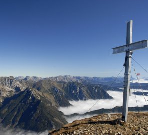 Vrcholový kříž hory Gösseck 2 214 m n. m.