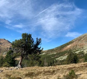 Pohled na hory Großer Grießstein a Sonntagskogel