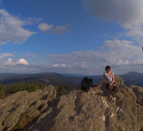 Vrchol Ostrý 1 293 m n.m.