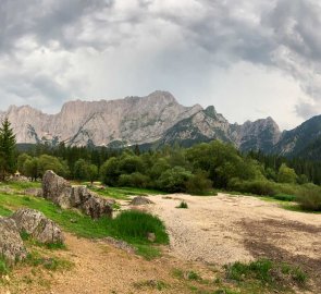 Storm starts over Mangart Mountain