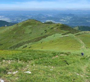 Climbing along the ridge of Malá Fatra