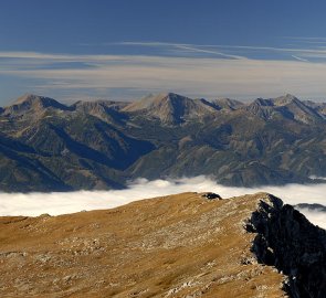 Seckauské Taury z vrcholu hory Gösseck