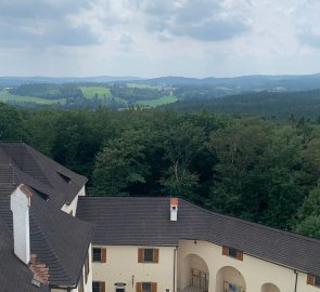 View from the castle towards Javořice Mountain