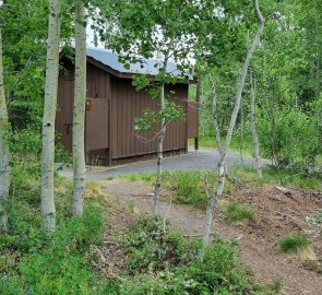 Toilets by the car park.