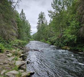 The route around the river.