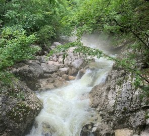 Peřeje na řece Velika Savica