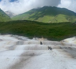 Fossilized limestone in the Truso Valley