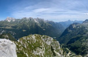 Trek na horu Bila Pec ze sedla Sella Nevea v Itálii