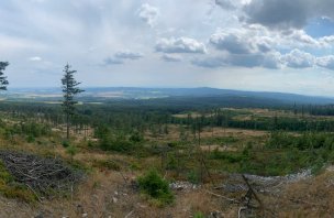 A trip to the viewpoint at the Prague hill in Brdy