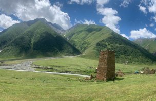 Trek in Truso valley in Georgia